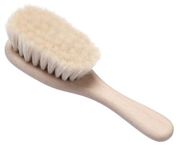Hydréa London Natural Baby Brush – Soft Goat Hair Bristles for Gentle Scalp Care and Sensory Development