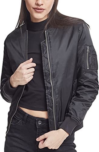 Urban Classics Damen Basic voor dames Bomberjacke, Schwarz, L EU
