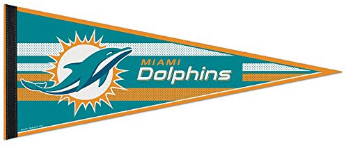 Wincraft NFL Miami Dolphins WCR63773413 Klassischer Wimpel, kardiert, 30,5 x 76,2 cm