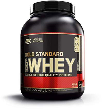 Optimum Nutrition 100% Whey Gold Standard (5lbs) Double Rich Chocolate, 2.273 kg