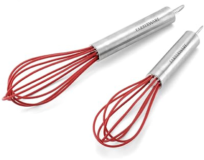 Farberware Professional Silicone Mini Whisks (Red, Set of 2)