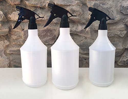 3er-Pack 1-Liter-Zerstäuberflasche, mit Handpumpe – Für Wasser und Flüssigkeiten – Gärtnerzubehör