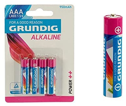4 Pile Batterie ministilo AAA alcaline 950 mAh Grundig