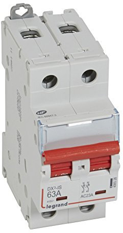 Legrand 406528 DX³-IS Interrupteur Sectionneur à Déclenchement, 2P, 400V, 63A, 2 Modules