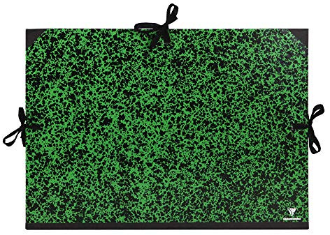 Clairefontaine 32000C - Un carton à dessin Annonay fermeture 3 cordons 32x45 cm, Vert
