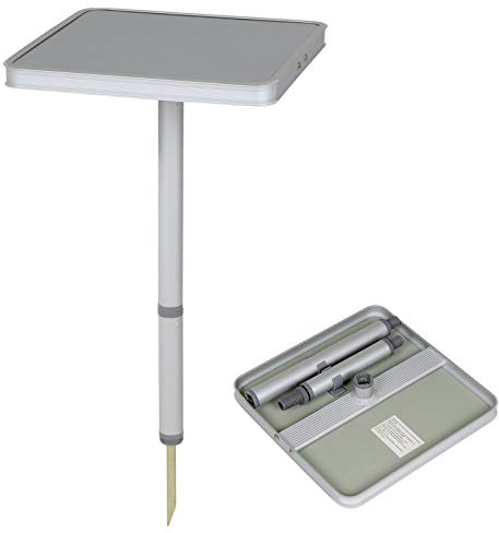 Bo-Camp Mini Campingtisch Alu - Beistelltisch Angel Tisch bivvy Hocker - 3 Höhen