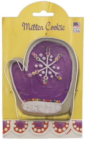 Ann Clark Cookie Cutters Mitten Cookie Cutter 4.5 with Recipe Card, Made in USA