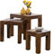 FineBuy 3er Set Satztisch Massivholz Sheesham Wohnzimmertisch Beistelltisch braun Naturholz Couchtisch Echtholz Anstelltisch