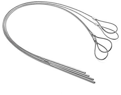 Outset Stainless Steel Flexible BBQ Kabob, Set of 4, 30-Inch Long Barbecue Skewer, 1 EA