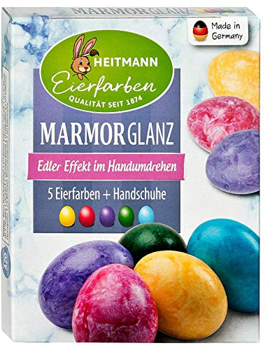 Ostereier Farben / Eierfarben Glanz Marmorierung (6 Farben) OSTERN