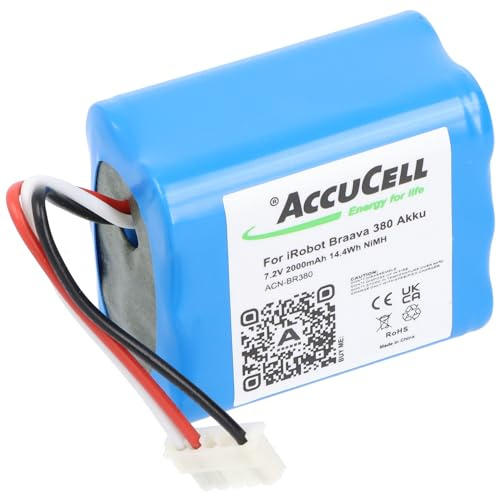 2000mAh Akku kompatibel mit den iRobot Braava 380 Akku, 4409709, GPRHC202N026, 11003067-00, BY51401161351