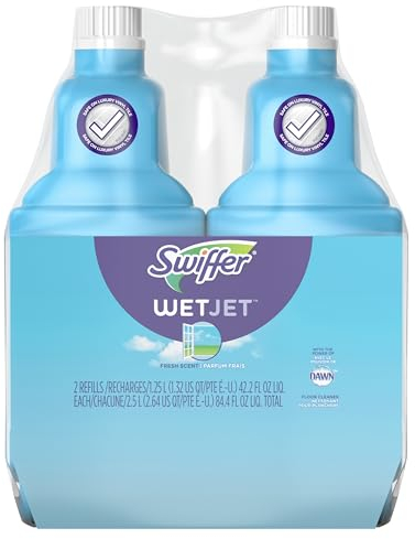 Swiffer WetJet Multi-purpose Floor Cleaner Solution Refill Open Window Fresh Scent 2 count of 1.25L by Swiffer