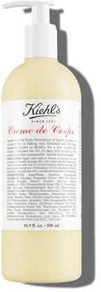 Kiehl's Creme de Corps, Rich, Luscious Body Lotion, with Cocoa Butter and Shea Butter for Fast Absorbing Hydration, Skin Feels Soft and Smooth, Suitable for All Skin Types - 16.9 fl oz