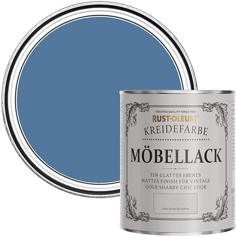 Rust-Oleum Peinture Bleue pour Meubles Chalky, Mat Effet Poudré - Soie Bleue 750ml