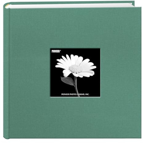 Fabric Frame Cover Photo Album 200 Pockets Hold 4x6 Photos, Tranquil Aqua
