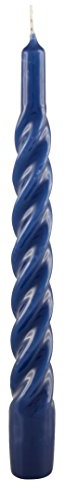 Cereria di Giorgio Risthò Candele Tortiglione Laccate, Cera, Blu, 2.2x2.2x21 cm, 6 unità