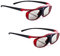 2X Hi-Shock Scarlet Heaven 3D Brille - kompatibel mit Sony, Samsung, Panasonic 3D TV & 3D-RF Beamer | SSG-3570CR, TDG-BT500A, TY-ER3D5ME / ER3D6ME