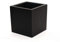 Blumenkübel Fiberglas quadratisch 40x40x40cm elegant schwarz-matt.