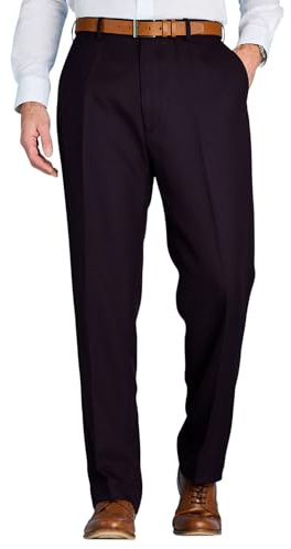 Chums Men's Smart, Regular Fit Formal Trousers with Roomy Comfort Cut | Comfortable, mid-rise, 3 pockets, Zip Fly, Sizes 32-54, Easy-Care