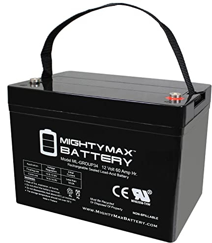 Mighty Max Battery 12V 60AH Group 34 Replacement SLA Battery for MK M34SLDG 20 HR Rate