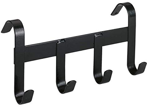 Excellent Trensenhalter Metall mit 4 Haken - Hochwertige Metallkonstruktion mit Kunststoffbeschichtung - Halfterhalter - Schwarz