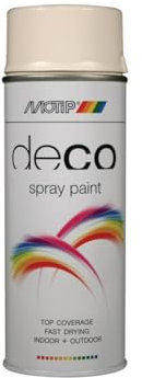 Motip Deco Spray Paint High Gloss RAL 9001 Cream White 400ml
