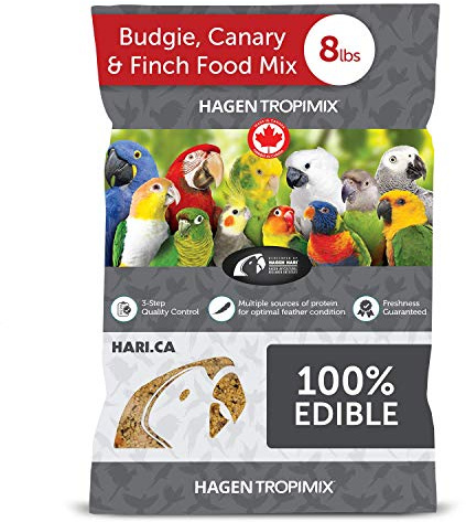 HARI Tropimix Bird Food for Budgies, Canaries And Finches, Hagen Parrot Food with Seeds, Egg, Fruits and Vegetables, Egg Food Mix, 8 lb Bag