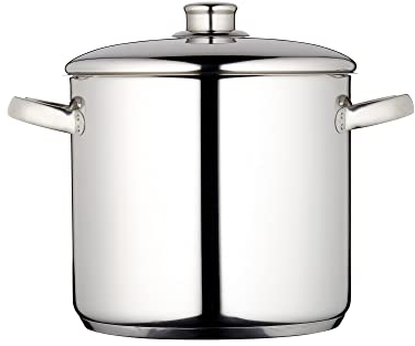 MasterClass Pentolone 7 L con Coperchio in Acciaio Inox Adatto a Induzione, Pentola Pasta, per Bollire Pomodori