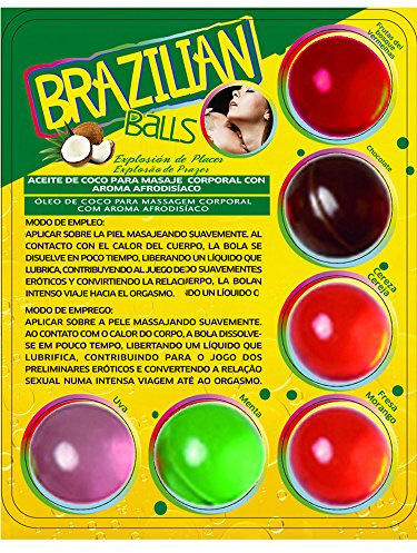 SECRET PLAY - Set 6 Brazilian Balls Mix de Aromas | Aceite para Masaje Aromático | Aromas Variados | 6 Unidades