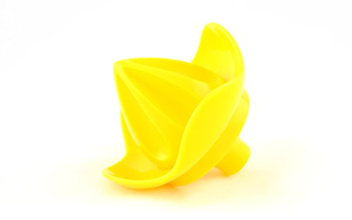 CÉCOA • SHINE • Presse Agrumes Jaune • Compact & Astucieux • S’utilise Directement sur Bouteille ou Verre • Idéal Citron, Orange, Clémentine • Accessoire Pratique & Facile à Nettoyer