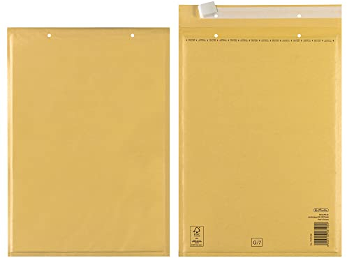 Herlitz 793604 Luftpolstertasche G braun 10er haftklebend (Trifix) (10 Stück | 23x33cm [G/7], braun)