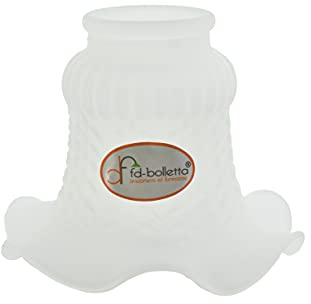 fd-bolletta arredamento e illuminazione Pantalla lampara, cristal de repuesto, pantalla de lampara,campana de cristal, Tulipa blanca vl7 Medidas: altura 10,5cm, Ø vidrio 13,5cm, Ø boca exterior 5,5cm