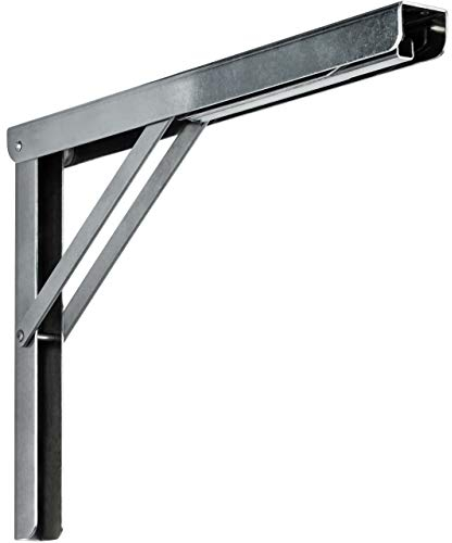 Schwerlast-Konsole Klappkonsole EDELSTAHL Tisch & Sitzbank Klappträger klappbar PROFI LINE | 300 x 200 x 30 mm | Tragkraft 180 kg | MADE IN GERMANY | 1 Stück - Klapptisch-Konsole für die Wand-Montage