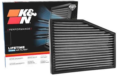 K&N Cabin air filter compatible with Audi, Seat, Skoda, Volkswagen (VF3013), Weiß