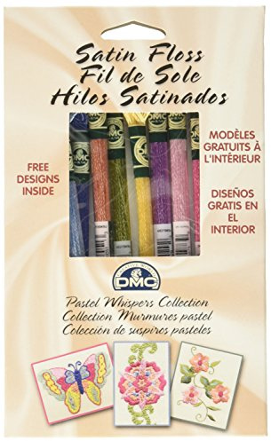 DMC 1008FPK2 Shiny Pastel Whispers Satin Floss Pack, Colors may vary, 8.7-Yard