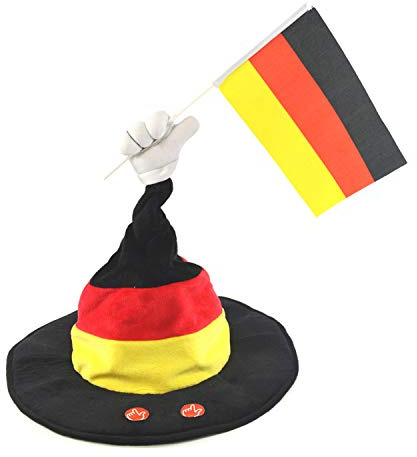 Kögler 68000 - Tanzender Hut mit Sound in den Deutschlandfarben schwarz/rot/gold, toller Fanartikel für die nächste Fußball-EM und WM, im Stadion oder beim Public Viewing