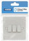 STATUS Triple Light Switch, 3 Gang 2 Way Switch, White Plastic Plate, CE Certified, Easy Install, 1 Pack (S3G2WLS5)