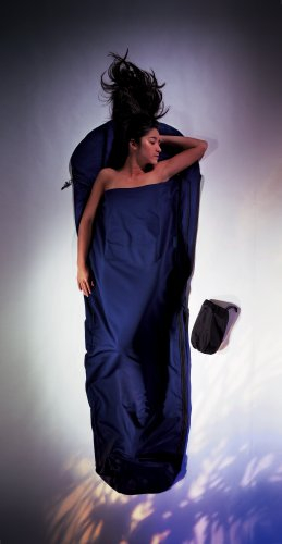 COCOON MummyLiner Polyester Hüttenschlafsack (Wärmeleistung +6,2°C/Max. Körpergröße 190cm / Gewicht 0,59kg) - Links