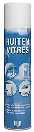 RIEM - Vitres 400 ml - Spray Nettoyant pour Surfaces Vitrées : Vitres, Miroirs, Lustres, Cristaux, Vitraux, Pare-brises... - Formule avec Alcool - Brillance sans traces, Taille unique.