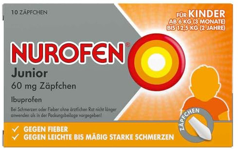 NUROFEN Junior 60 mg Zäpfchen für Kinder 10 stk