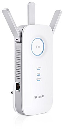 TP-Link Répéteur 1750 Mbps Wi-FI Gigabit Bi-Bande: 450 Mbps en 2.4 GHz et 1300 Mbps en 5 GHz, 1 Port Ethernet Gigabit, Compatibilité Universelle, Installation Facile, Version Française ((RE450 (FR))