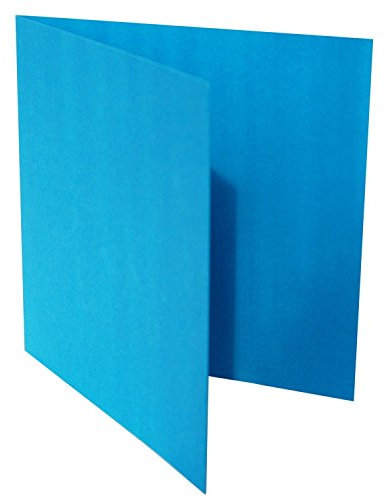 Brevlåda 24Plus 25 kvadratiska fällkort för dig själv textning i blåt: storlek 150 x 150 mm 15 x 15 cm
