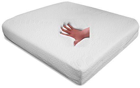 Supply24 Viscoelastic Cushion Anti-decubitus Seat 40x40x10 cm White Visco for Wheelchair/Chair/Car/Lorry/Office Chair/Executive Chair Back Support + Backside - White, RG 85 (medium)
