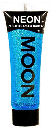 Moon Glow - Neon UV Glitter Face & Body Gel - 12ml Blue – Glitter Face Paint