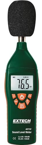 Extech Typ 2 35 bis 130 Dezibel Digitales Schallpegelmessgerät, 1 Stück, 407732