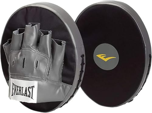Everlast Unisex Erwachsene Boxpratzen Punch Mitts Protective Gear Mitts, Grau/Schwarz, Einheitsgröße