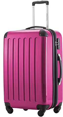 Hauptstadtkoffer ALEX Trolley Rigido Espandibile 65 cm (74 L) con Lucchetto TSA, Valigia da Viaggio Robusta con 4 Ruote Doppie, Rosa