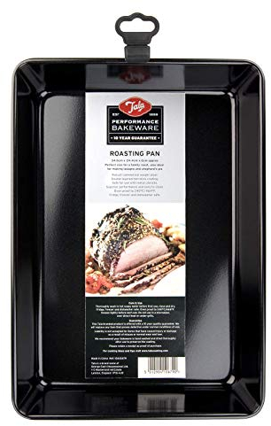 Tala Performance Large Roaster with Pouring Lip, Professional Gauge Carbon Steel with Eclipse Non-Stick Coating 34.5x24.3x6.10 cm