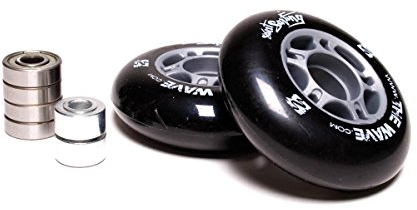 Street Surfing Ersatzrollen für Waveboards I 2er Set High Performance Wheels I Ø 80 mm I inkl. ABEC-5 Kugellager I kompatibel mit verschiedenen Waveboard-Typen I Farbe: Rot