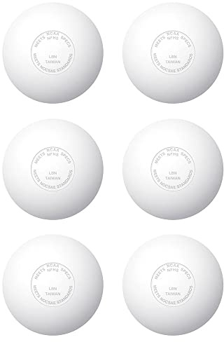 Champro Lacrosse Bolas, 6 Unidades, Blanco, nocase Bolas de Lacrosse, 6 PK, nocase
